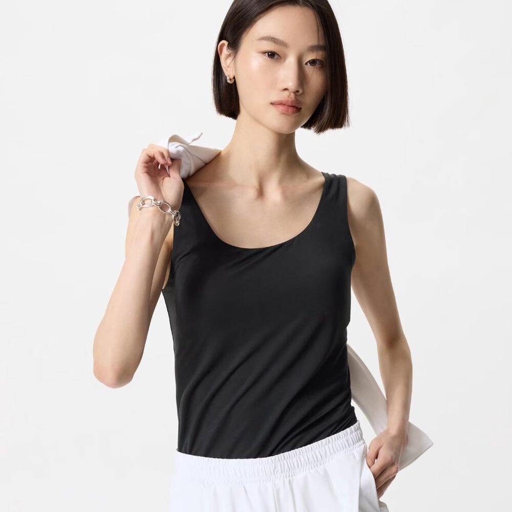 Uniqlo AIRism Bra Sleeveless Top BLACK M Size